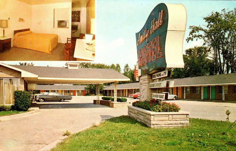 Amity Hall Motel - Vintage Postcard (newer photo)